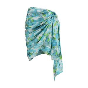 Chloé Women Short Wrap Skirt In Silk Jacquard